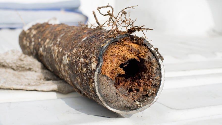Clogged sewer line
